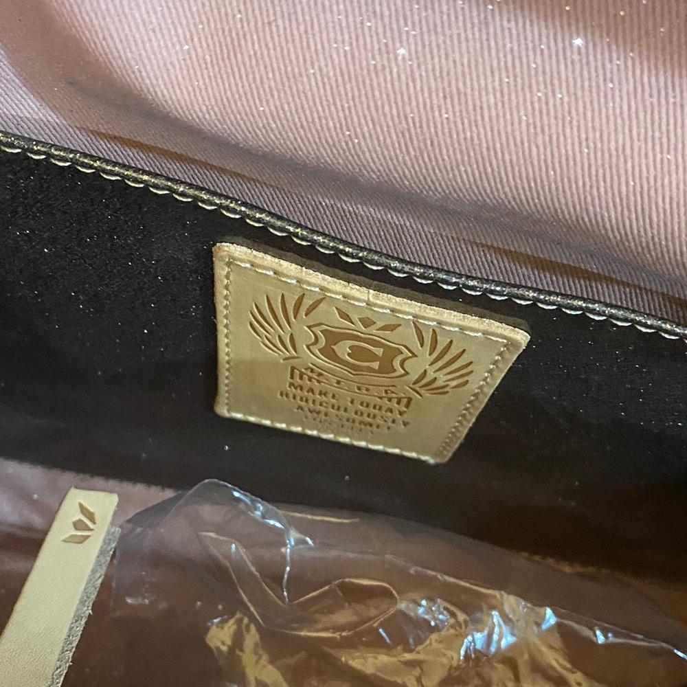 Consuela Embossed Travel Bag in Rich Brown and Tan - Picture 4 of 9